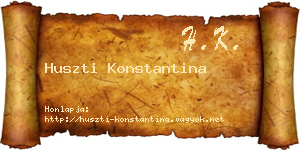 Huszti Konstantina névjegykártya